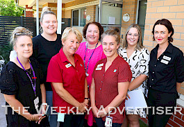 NEW GRADUATES: From left, Grampians Health maternity clinic manager Jane Rentsch, graduate Kathleen Gillahan, educator Helen McMaster, women and children services director Nicole Keogh, educator Leah Askew, graduate Maddison Watts and Yandilla nurse unit manager Michelle Coutts.
