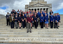 MOVING: Students from Ararat, Stawell, Beaufort, Lake Bolac and Avoca attended the 92nd Annual Legacy Anzac Commemoration Ceremony for Students at the Shrine of Remembrance in Melbourne, thanks to Ararat Legacy.