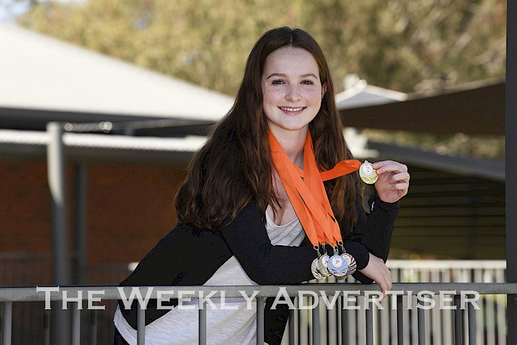 TRIPLE THREAT: Stawell’s Bonnie Mellor won six medals at the 2020 DanceStar and Glee Victorian State Championships, wowing the judges in several disciplines. Picture: PAUL CARRACHER