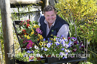 IN BLOOM: Wimmera Aquatrail’s Adam Brockenbrow knows spring is the best time of year for plants as everything comes out to flower. Picture: PAUL CARRACHER