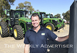 UNDERSTANDING: Emmetts Horsham sales representative James Gardner enjoyed time chatting with farmers at the Wimmera Machinery Field Days earlier this month.Pictures: PAUL CARRACHER