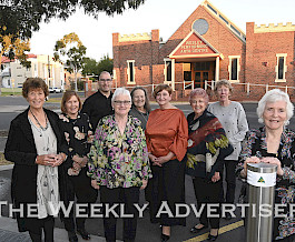 VISION: Ambassador Wendy Weight, right, with The Wesley committee members at a fundraising launch to re-open the Horsham performing arts building. Picture: PAUL CARRACHER