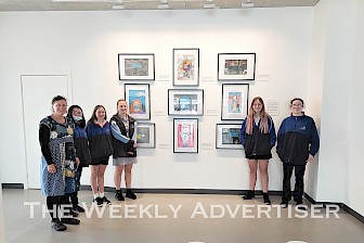 ON SHOW: Ararat College teacher Nicole Potter and Ararat College students with their works at Ararat Gallery TAMA.