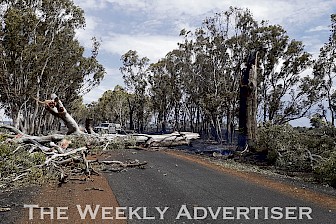 CLEAN UP: Some of the devastation from last week’s west Wimmera fire. Country Fire Authority chief fire officer Mark Gunning said fire crews would continue to assess circumstances surrounding the fire.